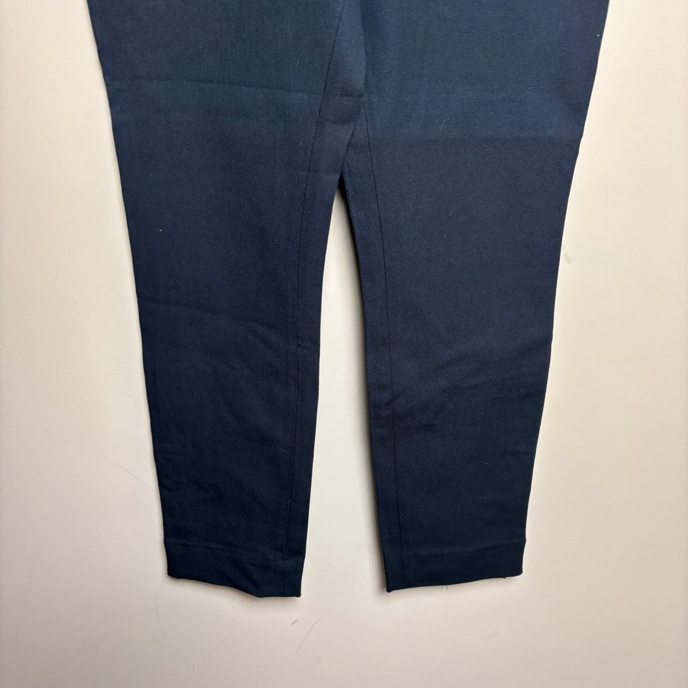 COS Navy Blue High Waisted Stretch Side Zip Ankle Work Trouser Pants Womens 8 US - Picture 3 of 9